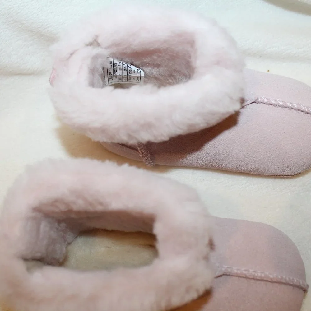 NIB UGG BABY TODDLER GOJEE SUEDE‎ SHEARLING BOXED BOOT BOOTIES PINK